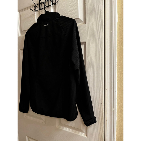 HURLEY~ BLACK BOMBER JACKET~LIGHTWEIGHT~LG - Picture 7 of 10